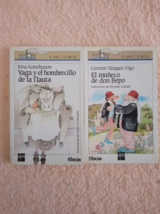 LOTE (V) DE 10 LIBROS EL BARCO DE VAPOR (blancos)