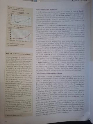 Libro  de 2° de Bachillerato de Histotia de España
