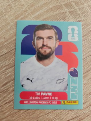 Carta Mundial FIFA Tim Payne Wellington Phoenix