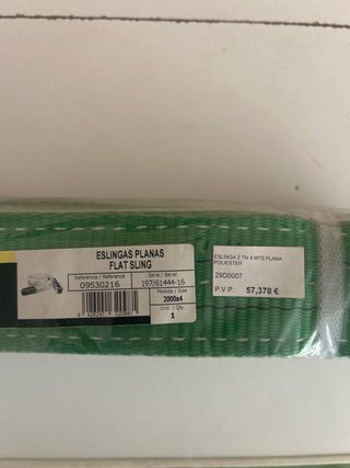Eslinga de elevación verde