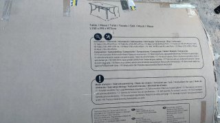 Estructura mesa jardín . sin cristal. Sin estrenar