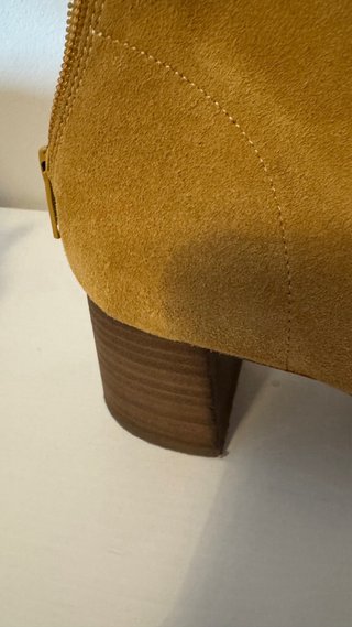 Botines de ante color beige/amarillo