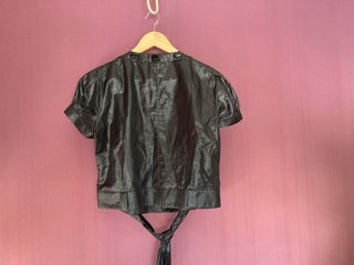 Blusa Roberto Verino Negra Manga Corta