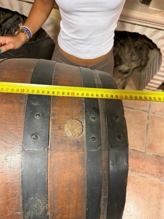 Barrica Mueble Bar Nevera Madera Metal