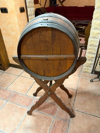 Barrica Mueble Bar Nevera Madera Metal