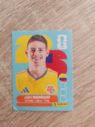 Carta Panini Mundial 2026 James Rodríguez