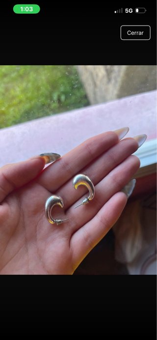 Pendientes plateados