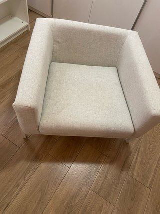 Sillón Ikea 1 plaza gris tela