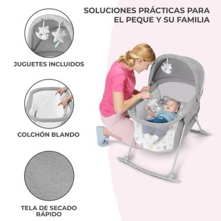 Cuna de viaje Kinderkraft gris