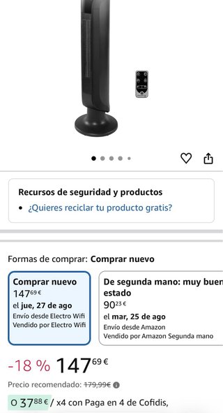 Calefactor Rowenta Intense Comfort Hot SO9420