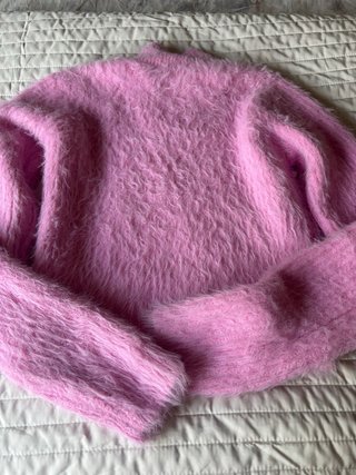 Jersey Zara Rosa Peluche Brillante