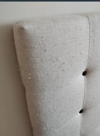 Cabecero de cama tapizado beige