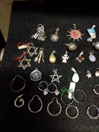 Colgantes y Anillos Plata Antigua