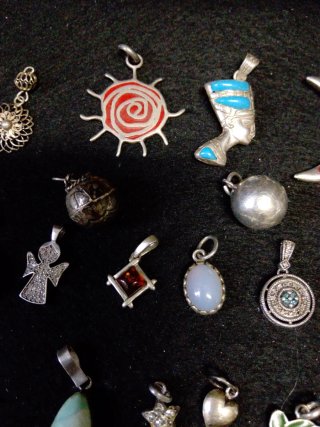 Colgantes y Anillos Plata Antigua