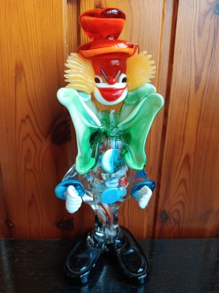 Figura payaso cristal Murano