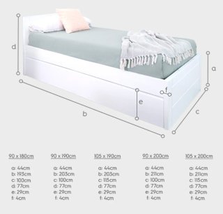 Cama Nido Juvenil Blanca Lacada