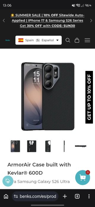 Funda ArmorAir Kevlar S26 Ultra Benks