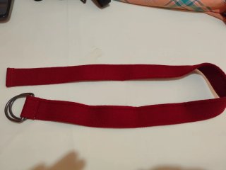 Cinturón tela D-ring ancho sin agujeros