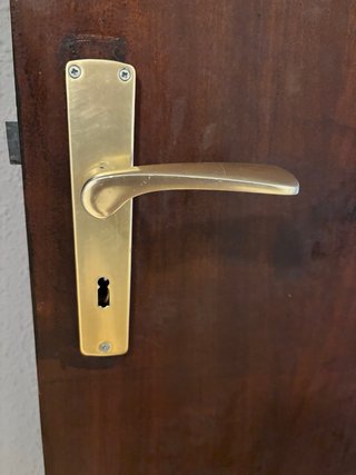 Manilla de puerta dorada