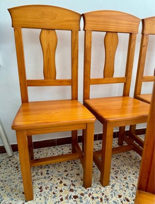 Sillas de pino macizo (7 unidades)