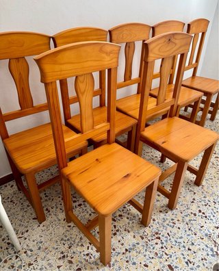 Sillas de pino macizo (7 unidades)