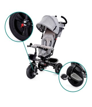 Triciclo Silla Paseo Plegable Gris Kinderkraft