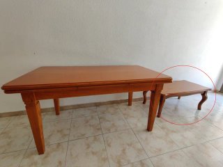 Mesa de centro de madera maciza
