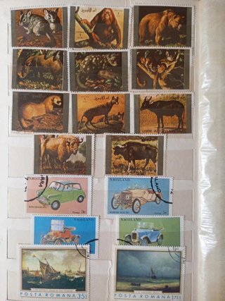 Lote >500 sellos: Asia, África, Europa y Argentina