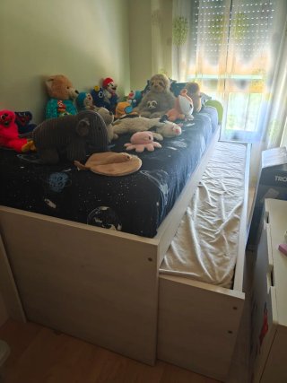 Cama juvenil doble con 3 cajones