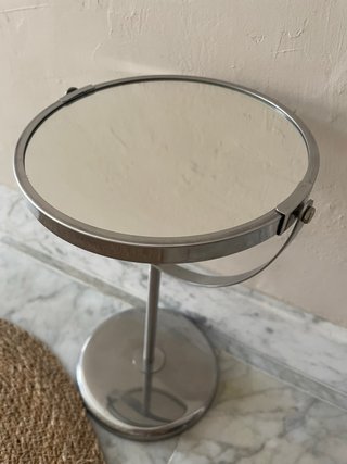 Espejo de baño Ikea metal y yute