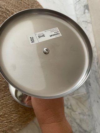 Espejo de baño Ikea metal y yute
