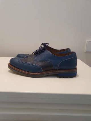 Zapatos Umber Azul/Negro Talla 38