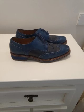 Zapatos Umber Azul/Negro Talla 38