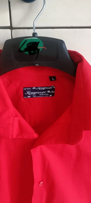 Camicia Kompressor manica corta rossa taglia L