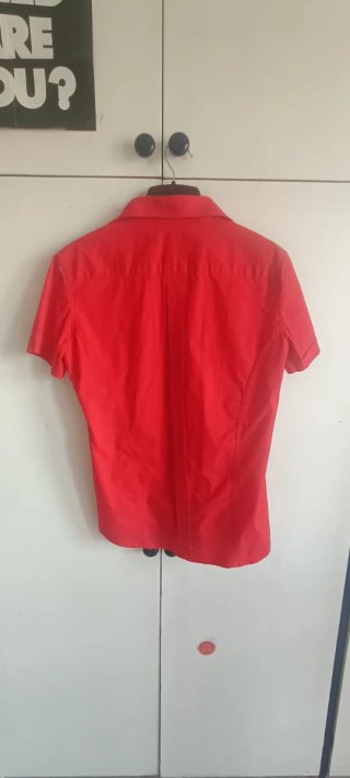 Camicia Kompressor manica corta rossa taglia L