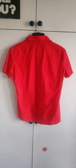 Camicia Kompressor manica corta rossa taglia L