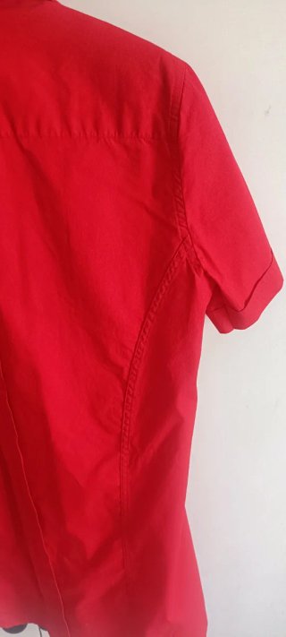 Camicia Kompressor manica corta rossa taglia L