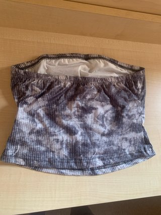 Top sin tirantes estampado
