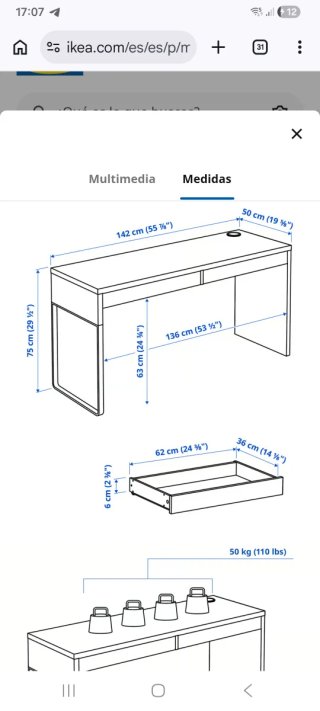 Escritorio Micke Ikea Blanco