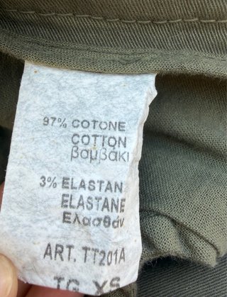 Pantaloni KONATTO Gamba Dritta Verde Taglia XS