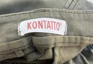 Pantaloni KONATTO Gamba Dritta Verde Taglia XS