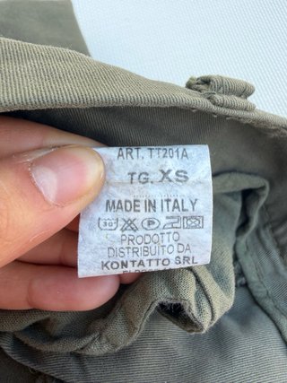 Pantaloni KONATTO Gamba Dritta Verde Taglia XS