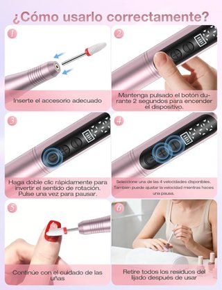 Torno Uñas 13 en 1 Recargable LED