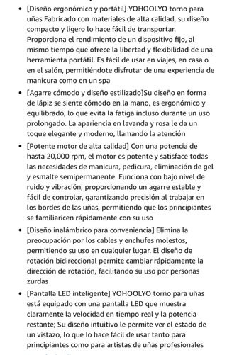 Torno Uñas 13 en 1 Recargable LED