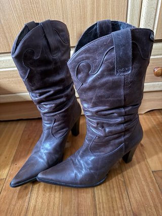 Botas Mustang Talla 37 Cuero Marrón