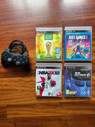 Lote Juegos PS3 y Mando Sony