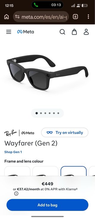 Ray-Ban Wayfarer Gen 2 Negra Mate