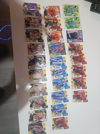 Cromos de fútbol firmados