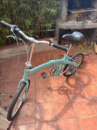 Bicicleta Plegable Color Menta