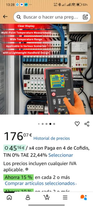 Multímetro Termógrafo IR 2 en 1 Zoyi ZT-R01